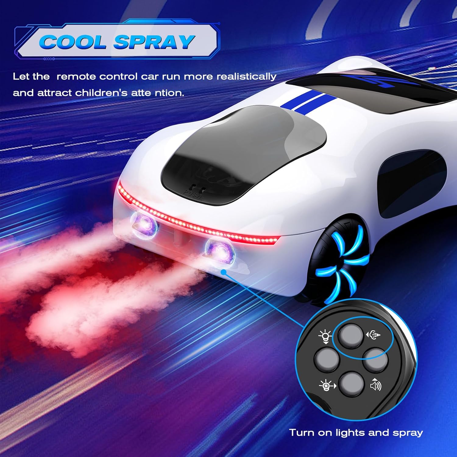 Gesture Sensing Remote Control Car, Drift RC Stunt Car with Light Spray & Sound, Hobby RC Cars Toy for Kids, 360° Rotate, Birthday Gifts for Boys Girls 4-12 - Image 2