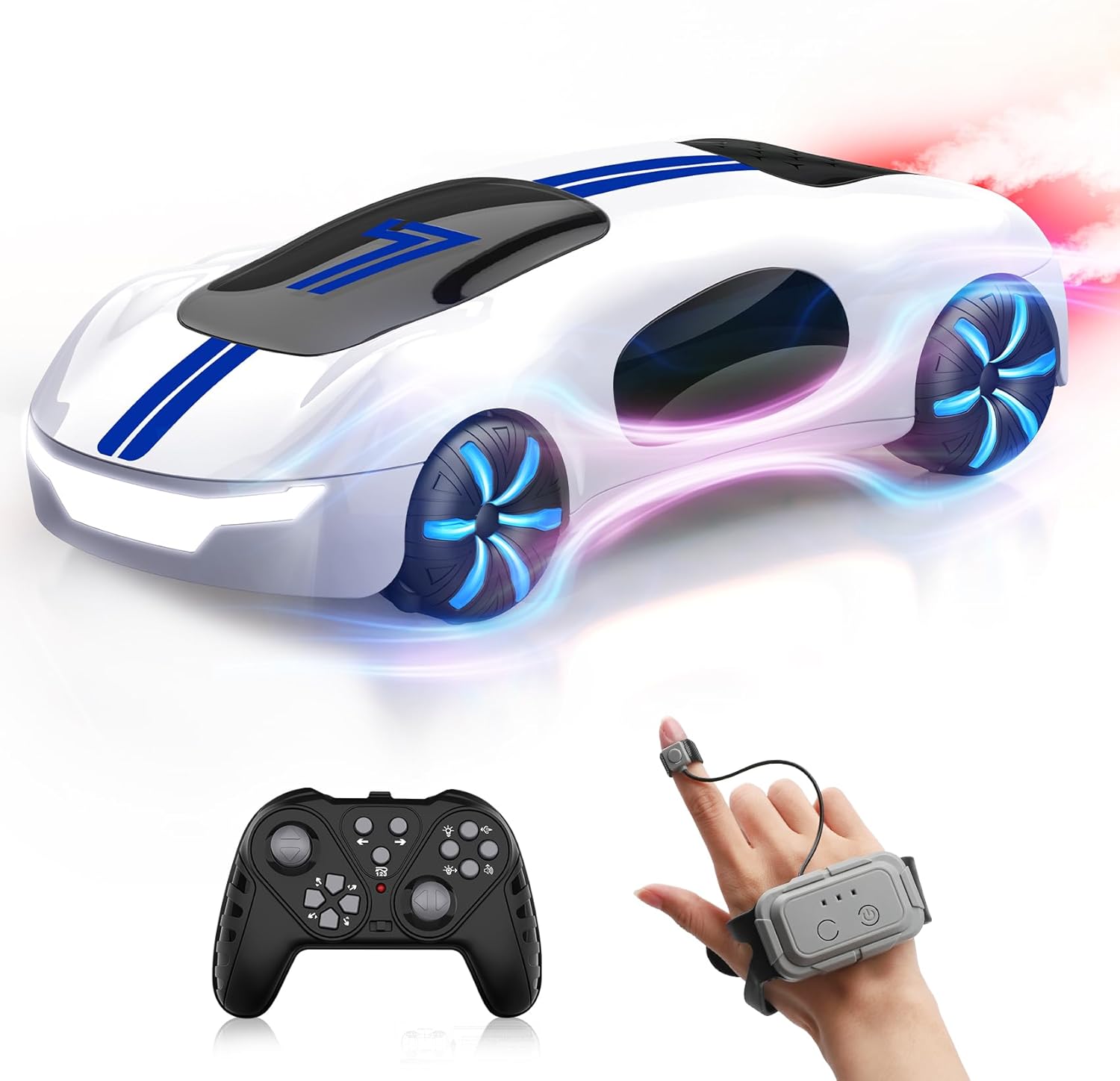 Gesture Sensing Remote Control Car, Drift RC Stunt Car with Light Spray & Sound, Hobby RC Cars Toy for Kids, 360° Rotate, Birthday Gifts for Boys Girls 4-12